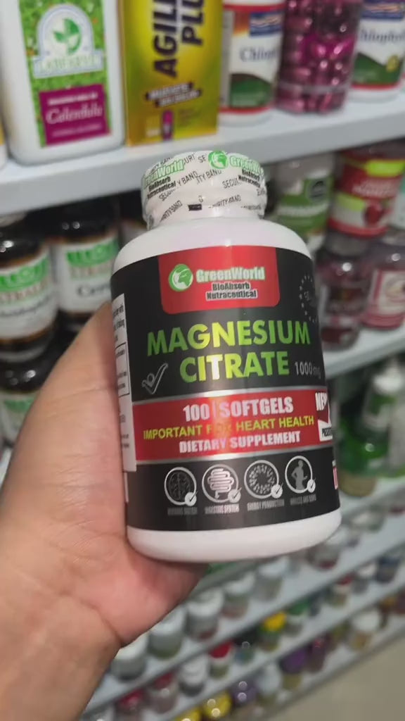 CITRATO DE MAGNESIO GREENWORLD X 3 UND